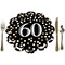 Big Dot of Happiness Adult 60th Birthday - Gold - Birthday Party Round Table Decorations - Paper Chargers - Place Setting For 12